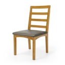 Ver imagem 3 de Kit com 4 Cadeiras Cecília Madeira Maciça Assentos Estofados para Mesa de Jantar Veludo Chumbo 109