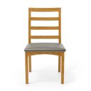 Ver imagem 4 de Kit com 4 Cadeiras Cecília Madeira Maciça Assentos Estofados para Mesa de Jantar Veludo Chumbo 109