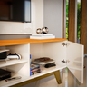Rack Viena com Painel Grécia Sala de Estar Rgl 1.8 P/ Tv até 70 Pol -oferta:off White/freijó - 3