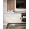 Rack Viena com Painel Grécia Sala de Estar Rgl 1.8 P/ Tv até 70 Pol -oferta:off White/freijó - 2