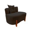 Ver imagem 4 de Namoradeira Sofá Feijão Luna 100cm Orgânica Suede Marrom