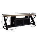 Ver imagem 4 de Rack Industrial para Tv até 60" com Led Rgb P1033 Preto/mel