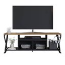 Ver imagem 5 de Rack Industrial para Tv até 60" com Led Rgb P1033 Preto/mel