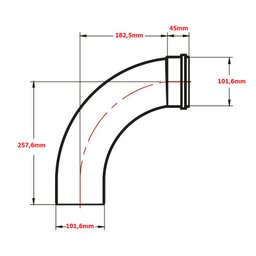 Curva 90° Longa Esgoto 100mm Krona Unico - 2