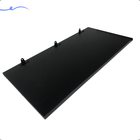 1 Prateleira Preta 60X30 Com Suporte Flutuante Mdf  Organizadora Decoração Cozinha Quarto Banheiro