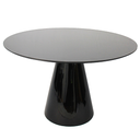 Ver imagem 1 de Mesa de Jantar Cone 70 Cm Tampo de Vidro Laca Preta - Preto