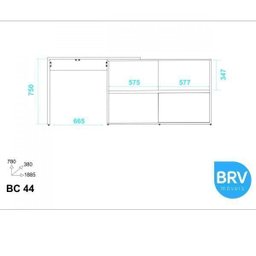 Conjunto Home Office 2 Peças Escrivaninha em L e Gaveteiro Bho BRV Móveis Branco - 5