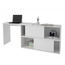 Ver imagem 4 de Conjunto Home Office 2 Peças Escrivaninha em L e Gaveteiro Bho BRV Móveis Branco