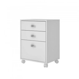 Conjunto Home Office 2 Peças Escrivaninha em L e Gaveteiro Bho BRV Móveis Branco - 6