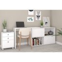 Ver imagem 1 de Conjunto Home Office 2 Peças Escrivaninha em L e Gaveteiro Bho BRV Móveis Branco