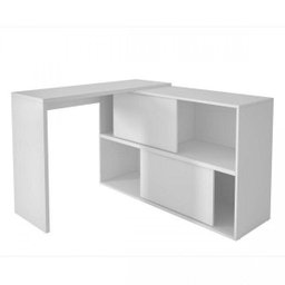 Conjunto Home Office 2 Peças Escrivaninha em L e Gaveteiro Bho BRV Móveis Branco - 2