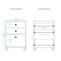 Conjunto Home Office 2 Peças Escrivaninha em L e Gaveteiro Bho BRV Móveis Branco - 9