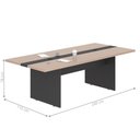 Ver imagem 2 de Mesa de Reunião Retangular Premium Moderno MDP 240cm Preto Mais de Casa