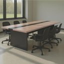 Ver imagem 1 de Mesa de Reunião Retangular Premium Moderno MDP 240cm Preto Mais de Casa