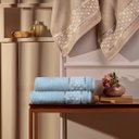 Ver imagem 2 de Jogo de Toalha 2 Peças - Banho + Rosto - Charme Coração - 100% Algodão - Appel Cor: Azul