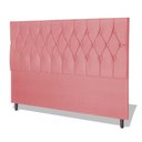 Ver imagem 1 de Cabeceira Estofada Box Casal Queen Size Encosto para Cama Ram 1500 164x126 Cm Rosa