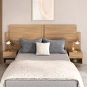 Ver imagem 1 de Cabeceira Casal/Queen com 2 Mesas de Cabeceira 232cm Multimóveis MP4317 