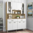 Ver imagem 1 de Armário de Cozinha Compacta 8 Portas 2 Gavetas Golden - Freijó/supremo