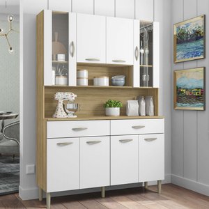 Armário de Cozinha Compacta 8 Portas 2 Gavetas Golden - Freijó/supremo