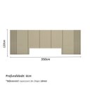 Ver imagem 5 de Cabeceira King 3,50m e 2 Mesas de Cabeceira Mdf sob Medida Cor:titânio