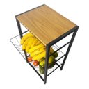 Ver imagem 2 de Fruteira Utilyse de Chão Cozinha Metal e Madeira 4 Andares Aramada Preto Freijo