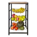 Ver imagem 5 de Fruteira Utilyse de Chão Cozinha Metal e Madeira 4 Andares Aramada Preto Freijo