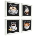 Ver imagem 1 de Quadro Decorativo 12x12cm 4 Un Titulos Moldura Branca
