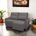 Ver imagem 2 de Sofá Mônaco 2 Lugares 160 Cm Retrátil e Reclinável - Meu Estofado:cinza