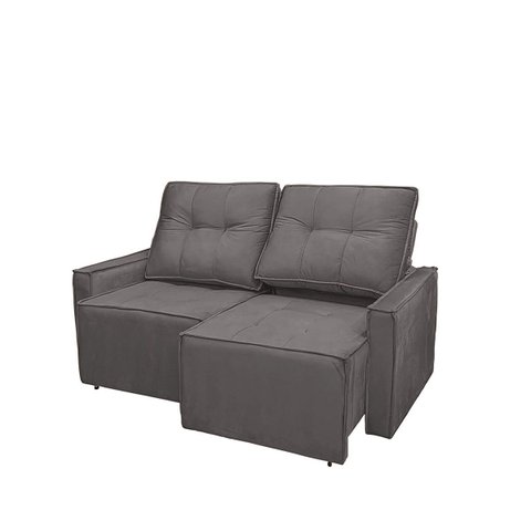 Sofá Mônaco 2 Lugares 160 Cm Retrátil e Reclinável - Meu Estofado:cinza