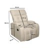 Poltrona Cadeira Papai Reclinável Giratória Impacto:linho Bege - 9