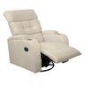 Poltrona Cadeira Papai Reclinável Giratória Impacto:linho Bege - 4