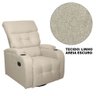 Poltrona Cadeira Papai Reclinável Giratória Impacto:linho Bege - 7