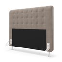 Ver imagem 2 de Kit Cabeceira Rana 160 Queen e Calçadeira Alpha Z-006 Sued Capuccino Aradecor