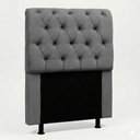 Ver imagem 2 de Cabeceira Cama Box Solteiro Sarah 90cm com Frame Linho Cinza - Abmaza