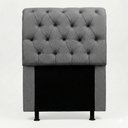Ver imagem 1 de Cabeceira Cama Box Solteiro Sarah 90cm com Frame Linho Cinza - Abmaza