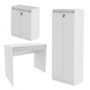 Ver imagem 1 de Conjunto para Escritório 3 Peças Branco Tecnomobili