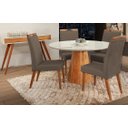 Ver imagem 1 de Mesa de jantar + 4 Cadeiras Itália Tampo Redondo 120 cm A 10