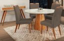 Ver imagem 1 de Mesa de jantar + 4 Cadeiras Itália Tampo Redondo 120 cm A 10