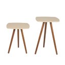 Ver imagem 2 de Conjunto de Mesa Lateral Pé Palito Quadrada Off White
