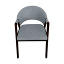 Ver imagem 5 de Kit 2 Cadeiras de Jantar Madeira Maciça Castanho Premium Helen Linho Cinza