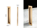 Ver imagem 2 de Puxador Concha/Cava 30cm em Aço Inox Cor Dourado Zen (2un)