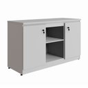 Ver imagem 5 de Armário para Escritório 120cm 2 Portas com Chaves e Nichos Corporate Cinza