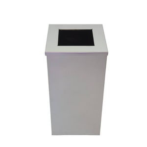 Lixeira em Aço Inox 50l Aro Quadrada