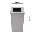 Ver imagem 2 de Lixeira em Aço Inox 50l Aro Quadrada