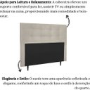 Ver imagem 5 de Cabeceira Estofada Cama Box Casal 140 Cm Lorena Suede:suede Bege