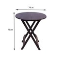 Ver imagem 3 de Conjunto De Mesa Dobravel Com 4 Cadeiras Tampo Redondo 70x70 Tabaco