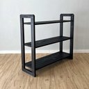 Ver imagem 4 de Aparador Linea Ample Moderno 3 Prateleiras 100cm Preto Artfactory Design