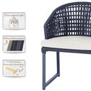 Ver imagem 4 de Cadeira Noronha Aluminio Pint Azul, Tela Corda Nautica Azul