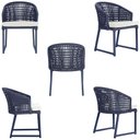 Ver imagem 5 de Cadeira Noronha Aluminio Pint Azul, Tela Corda Nautica Azul