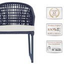 Ver imagem 3 de Cadeira Noronha Aluminio Pint Azul, Tela Corda Nautica Azul